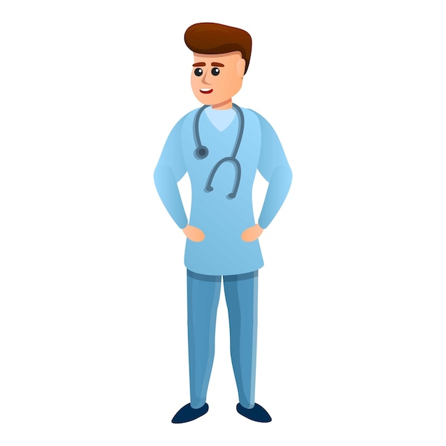 Icône de jeune médecin Icône vectorielle de jeune médecin pour la conception web isolée sur fond blanc