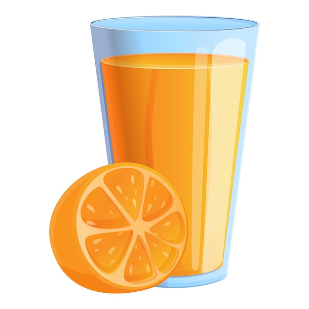 Vecteur icône de jus d'orange tropical cartoon d'icône vectorielle de jus dorange tropical pour la conception web isolée sur un fond blanc