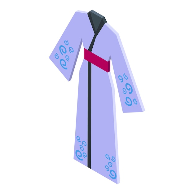 Vecteur icône de kimono blanc vecteur isométrique japon geisha design de mode