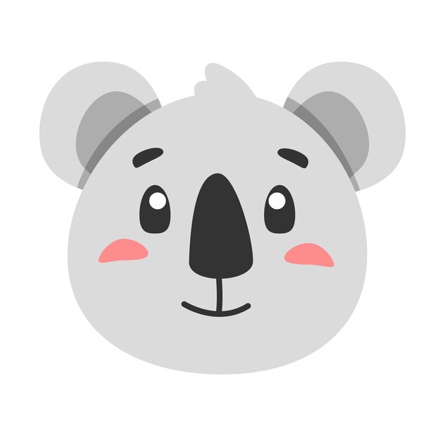 icône de koala d'animal mignon illustration plate pour votre style plat de conception