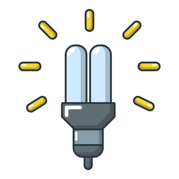 Icône de lampe Eco Powersave Illustration de dessin animé de l'icône de vecteur de lampe Eco Powersave pour le web