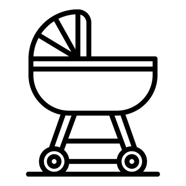 Vecteur icône de landau pour bébé icône vectorielle de landau pour bébé pour la conception de sites web isolée sur fond blanc
