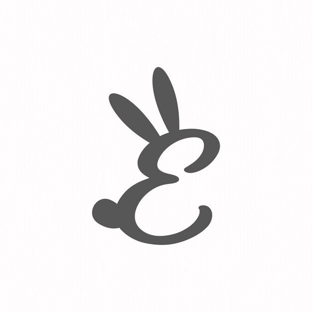 Vecteur icône de lapin unique conception du logo pour le jour de pâques