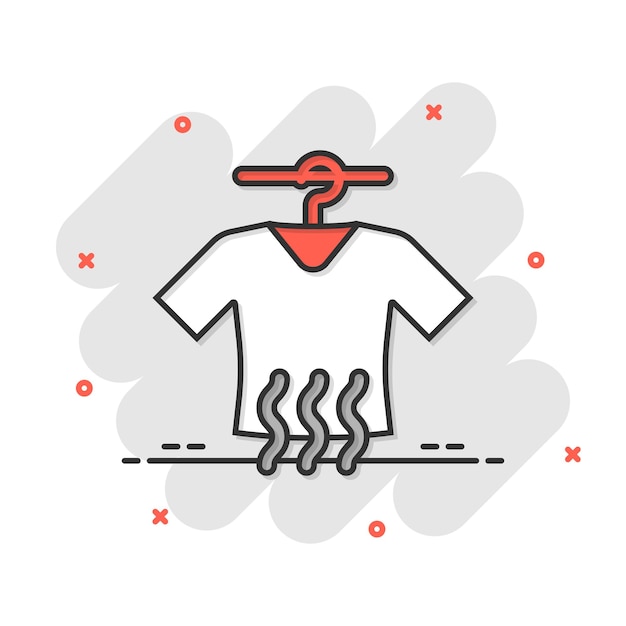 Vecteur icône de lavage de t-shirt dans un style plat illustration vectorielle sèche de vêtements sur fond blanc isolé concept d'entreprise de blanchisserie de chemise