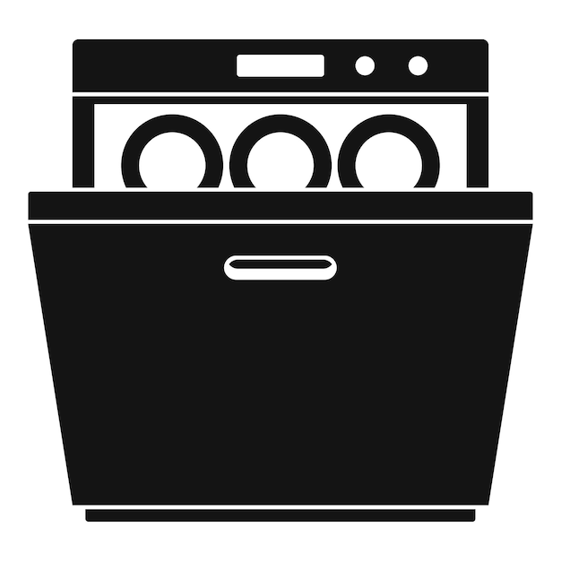 Icône de lave-vaisselle moderne Illustration simple de l'icône de vecteur de lave-vaisselle moderne pour la conception de sites Web isolée sur fond blanc