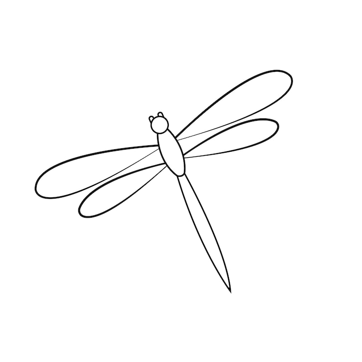 Vecteur icône libellule