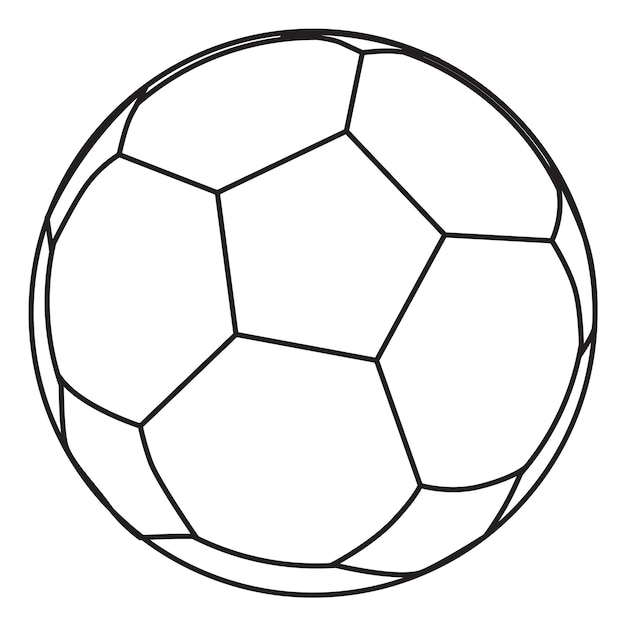 Vecteur icône de ligne de ballon de football. symbole sportif. signe de football isolé sur fond blanc