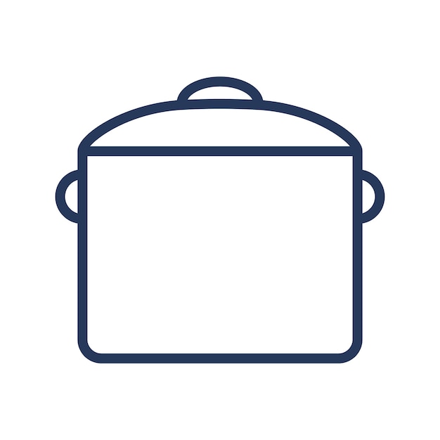 Icône de ligne de casserole Icône de contour de casserole Illustration vectorielle
