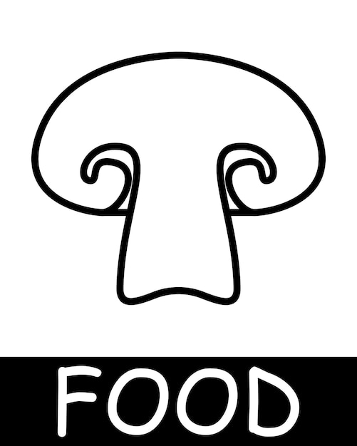 Vecteur icône de ligne de champignons goût de légumes nutrition saine plat de coupe de nourriture goût épices satiété faim réfrigérateur icône de ligne vectorielle pour les affaires et la publicité