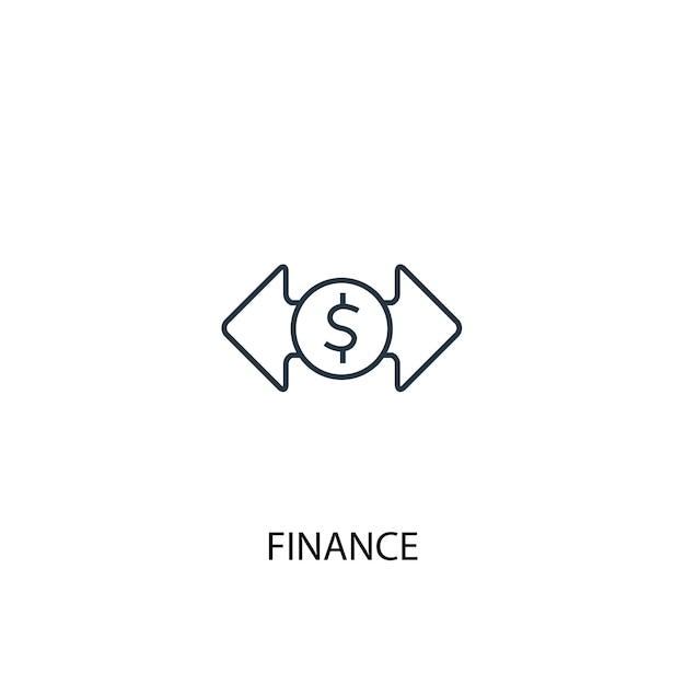 Icône de ligne de concept de finances. Illustration d'élément simple. Conception de symbole de contour de concept de finances. Peut être utilisé pour l'interface utilisateur/UX Web et mobile