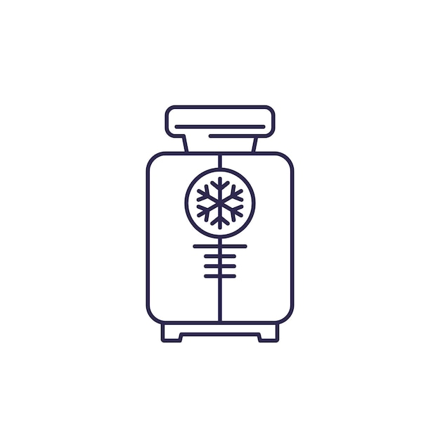 Icône De Ligne De Cryothérapie Avec Cryosauna