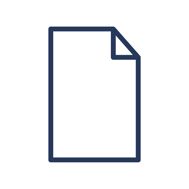 Icône de ligne de document papier Icône de contour de document