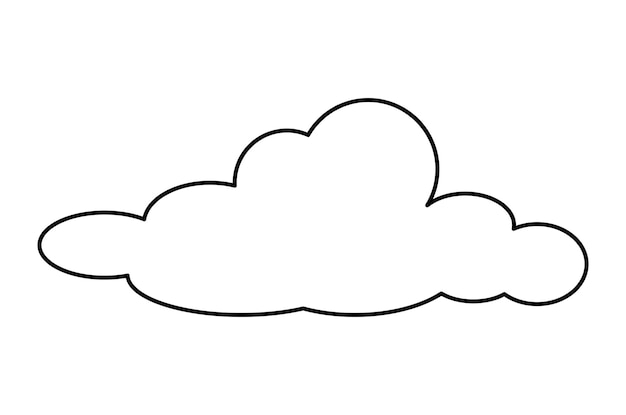 Vecteur icône de ligne de nuage