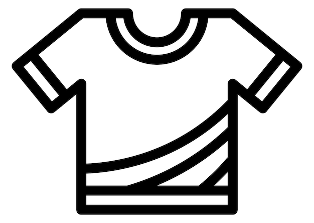 Icône de ligne Tshirt Symbole de vêtements Signe de mode