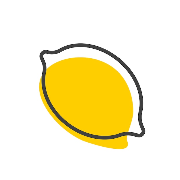 Icône Linéaire De Citron Symbole De Fruit Concept De Logo Illustration Vectorielle Isolée Sur Fond Blanc