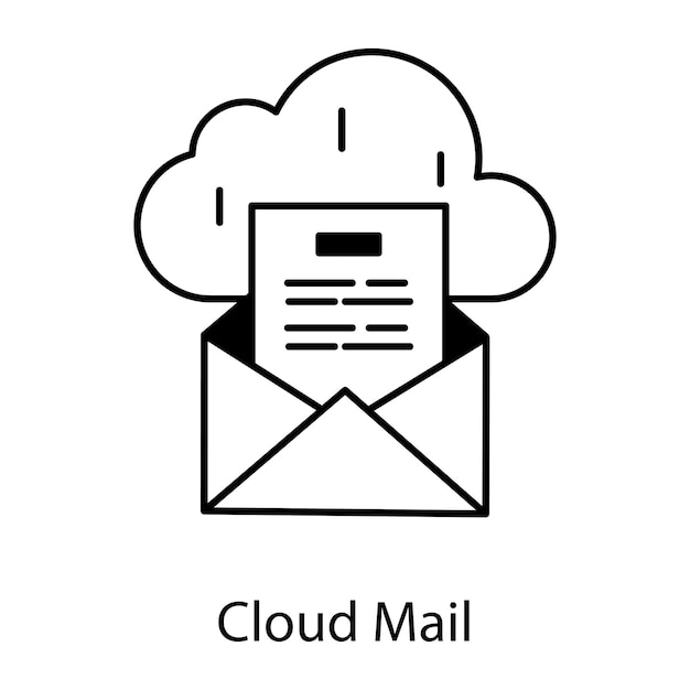 Icône linéaire de publicité par courrier électronique
