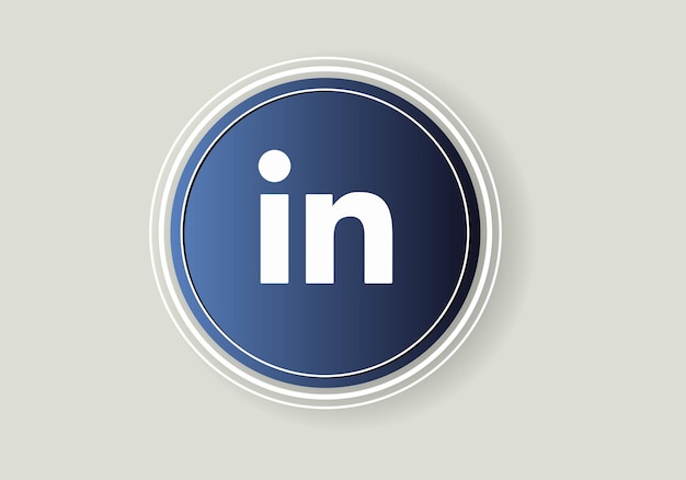 Vecteur icône linkedin imprimée sur papier linkedin est un service de réseautage social en ligne