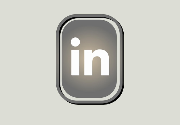 Vecteur icône linkedin imprimée sur papier linkedin est un service de réseautage social en ligne