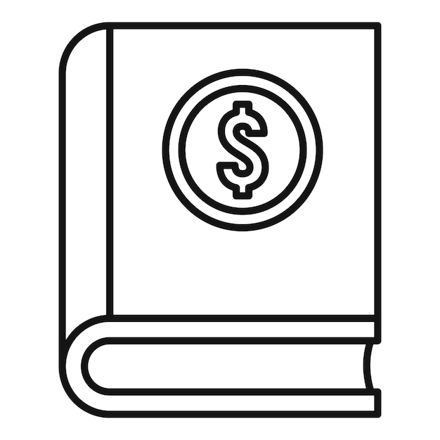 Icône De Livre De Finances Décrire L'icône Vectorielle De Livre De Finances Pour La Conception De Sites Web Isolée Sur Fond Blanc