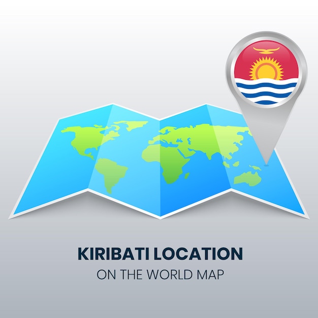 Icône de localisation de Kiribati sur la carte du monde