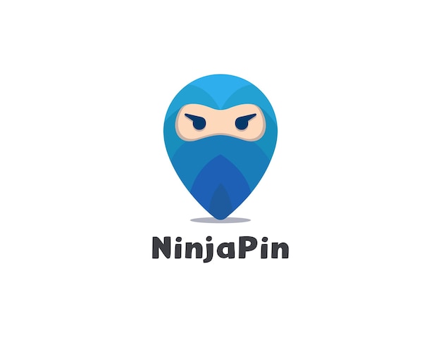 Icône De Logo Abstrait Ninja Pin