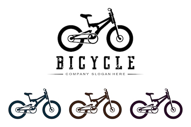 Icône De Logo De Vélo Véhicule Vectoriel Pour Modèle Rétro De Descente Décontractée De Course Sportive