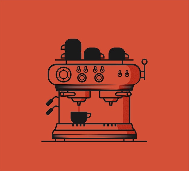 Vecteur icône de machine à café vecteur plat