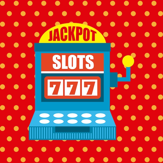 Vecteur icône de machine à sous jackpot