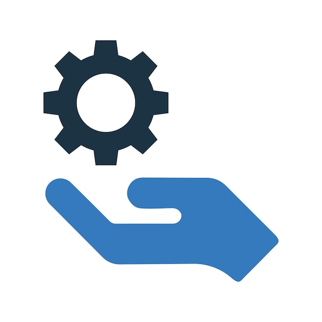 Icône de la main de support technique