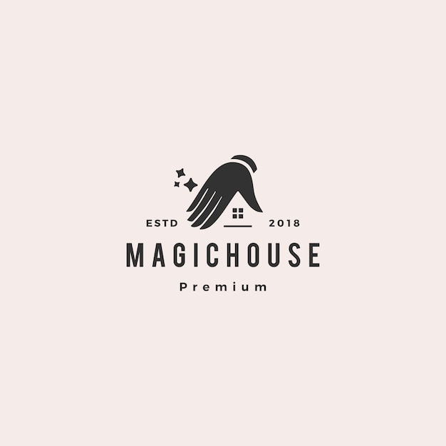 Icône De Maison Magique Logo Vector Illustration