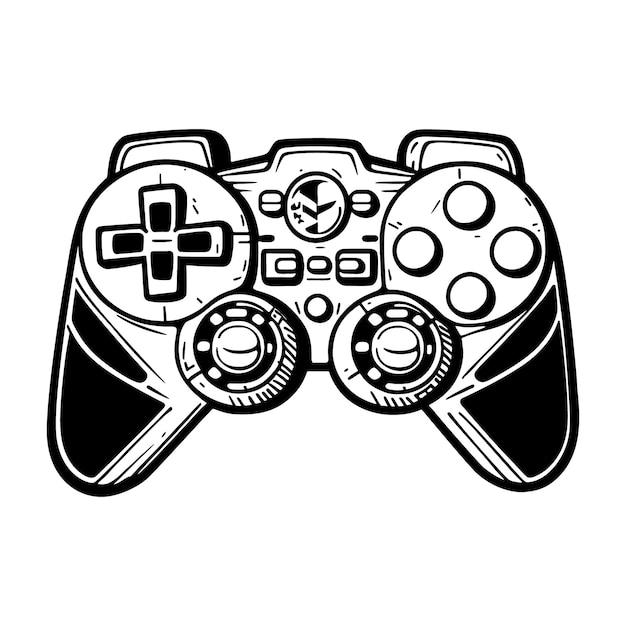 Icône de manette de jeu dessinée à la main