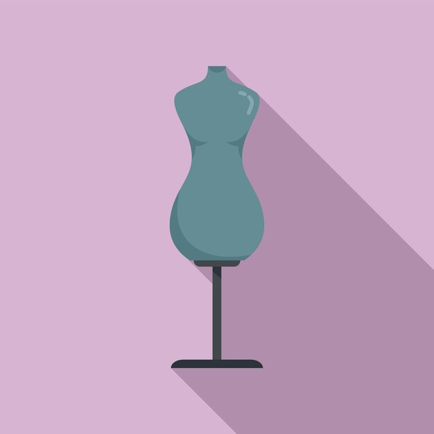 Vecteur icône de mannequin textile illustration plate de l'icône vectorielle de mannequin textile pour la conception de sites web