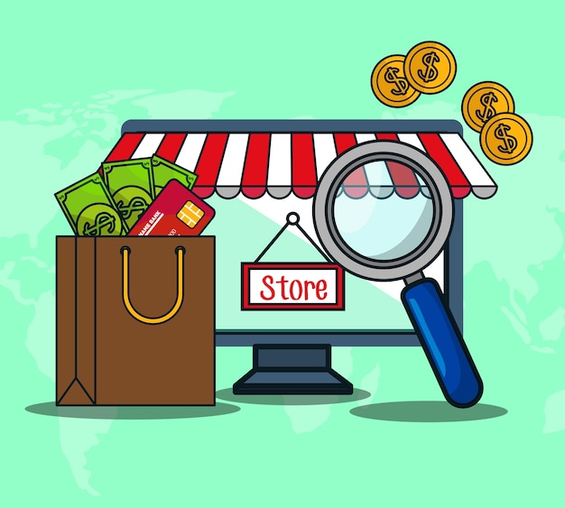 icône de marketing de commerce électronique