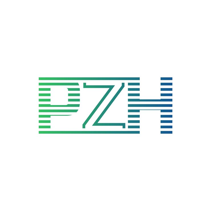 Vecteur icône de marque pzh minimaliste professionnelle et polyvalente pour l'identité d'entreprise
