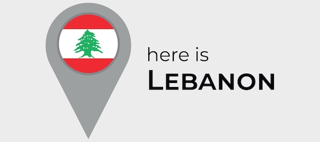 L'icône De Marqueur De Carte Du Liban Est Ici L'illustration Vectorielle Du Liban