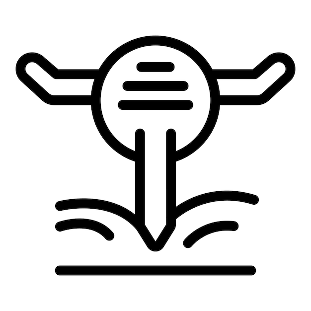 Icône de marteau Blockchain Outline Icône de vecteur de marteau Blockchain pour la conception de sites Web isolée sur fond blanc