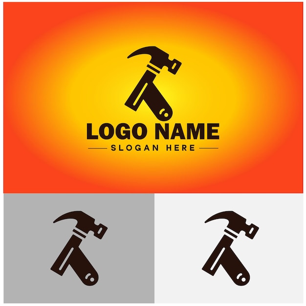 Vecteur icône de marteau outils de réparation de la maison construction thor icône vecteur pour l'application d'affaires modèle de logo de silhouette
