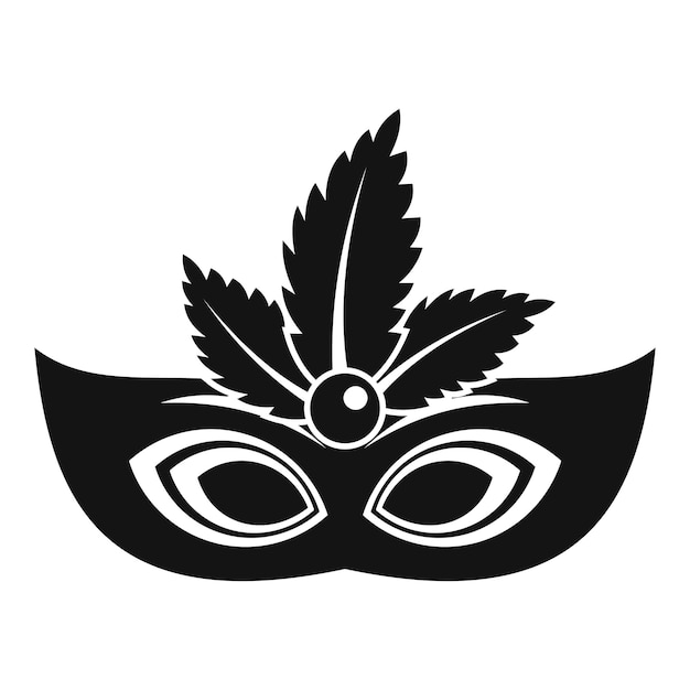 Vecteur icône de masque de carnaval illustration simple de l'icône vectorielle de masque de carnaval pour la conception de sites web isolée sur fond blanc