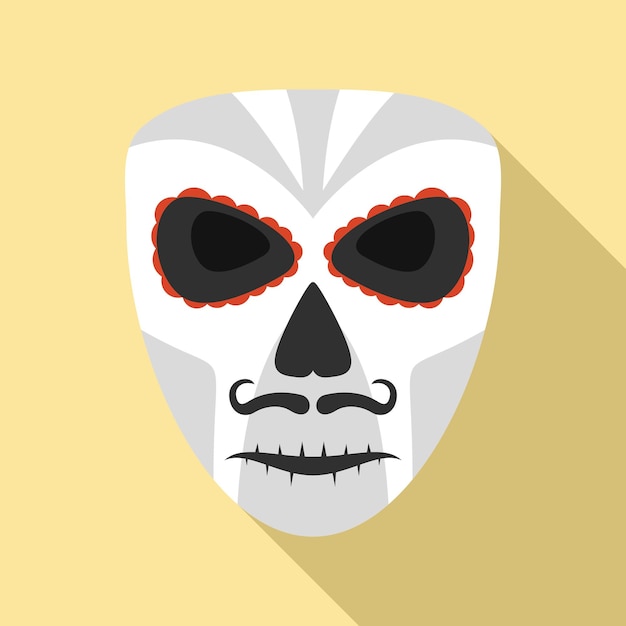 Vecteur icône de masque mexicain mort illustration plate de l'icône vectorielle de masque mexicain mort pour la conception de sites web