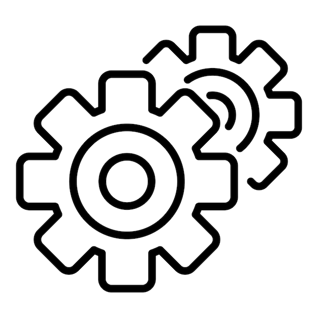 Icône de mécanisme d'engrenage Icône vectorielle de mécanisme d'engrenage pour la conception de sites Web isolée sur fond blanc