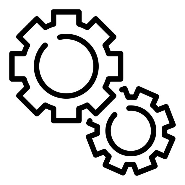 Icône de mécanisme d'engrenage Icône vectorielle de mécanisme d'engrenage pour la conception de sites Web isolée sur fond blanc