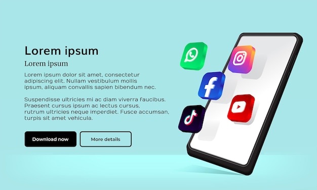 Icône De Médias Sociaux Avec Téléphone