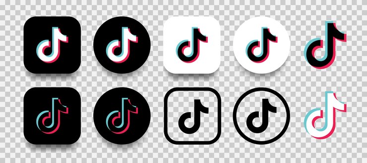 Vecteur icône de médias sociaux tiktok