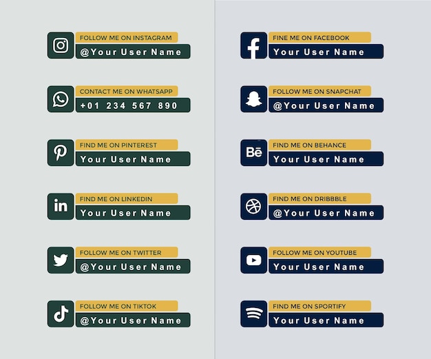 Icône De Médias Sociaux Vert Bleu Tiers Inférieur Ou Fond D'icône De Médias Sociaux