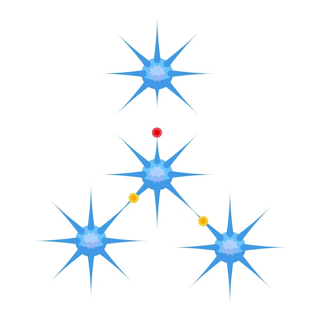 Vecteur icône de mémoire neuronale vecteur isométrique démence cérébrale maladie sensorielle