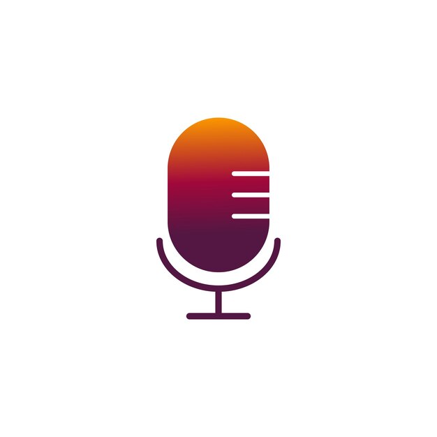 Icône de microphone dans un style plat Illustration vectorielle de micro sur fond blanc isolé