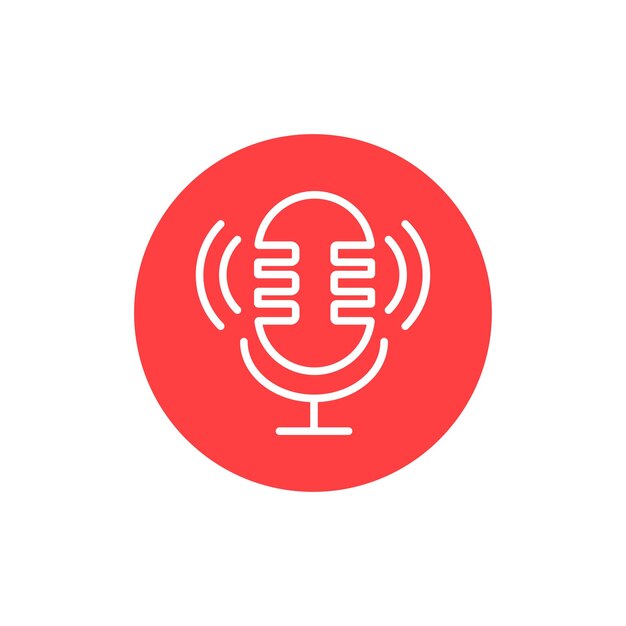 Icône de microphone Élément de l'icône de l'application Conception graphique de qualité supérieure