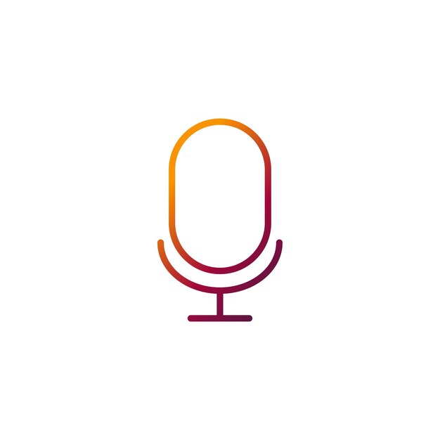 Icône de microphone Élément de l'icône de l'application Conception graphique de qualité supérieure