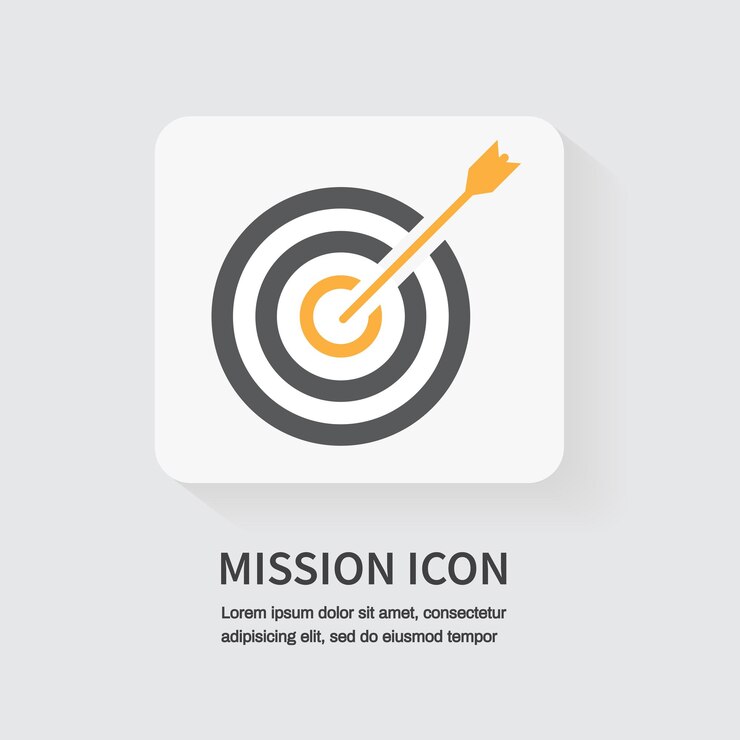 Vecteur icône de mission concept d'entreprise icône plate pour les applications et les sites web illustration vectorielle