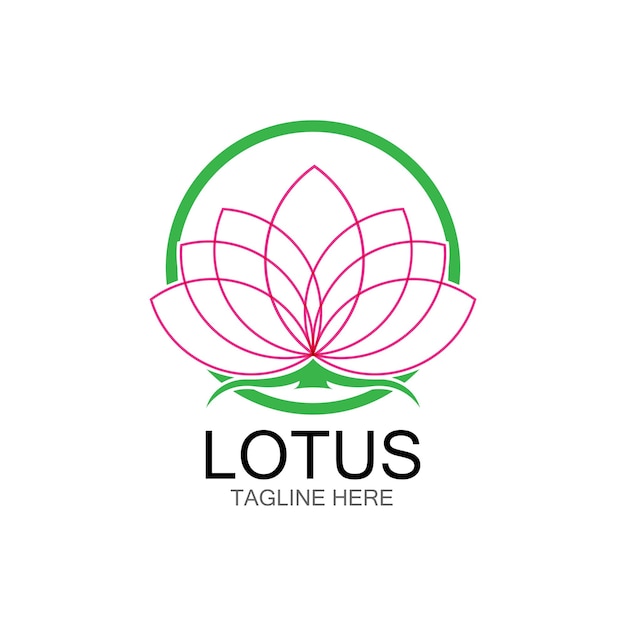 Icône De Modèle De Logo De Conception De Fleurs De Lotus